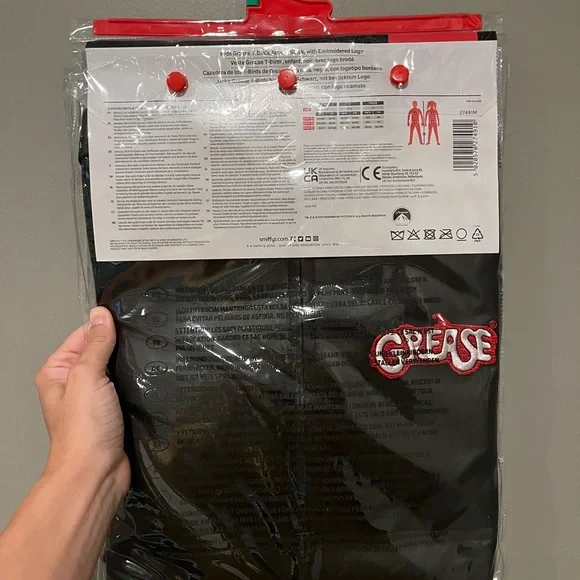 🆕 NWT Kids Grease T-Birds Jacket Costume – Ages 7–9 – Black - Picture 4 of 7